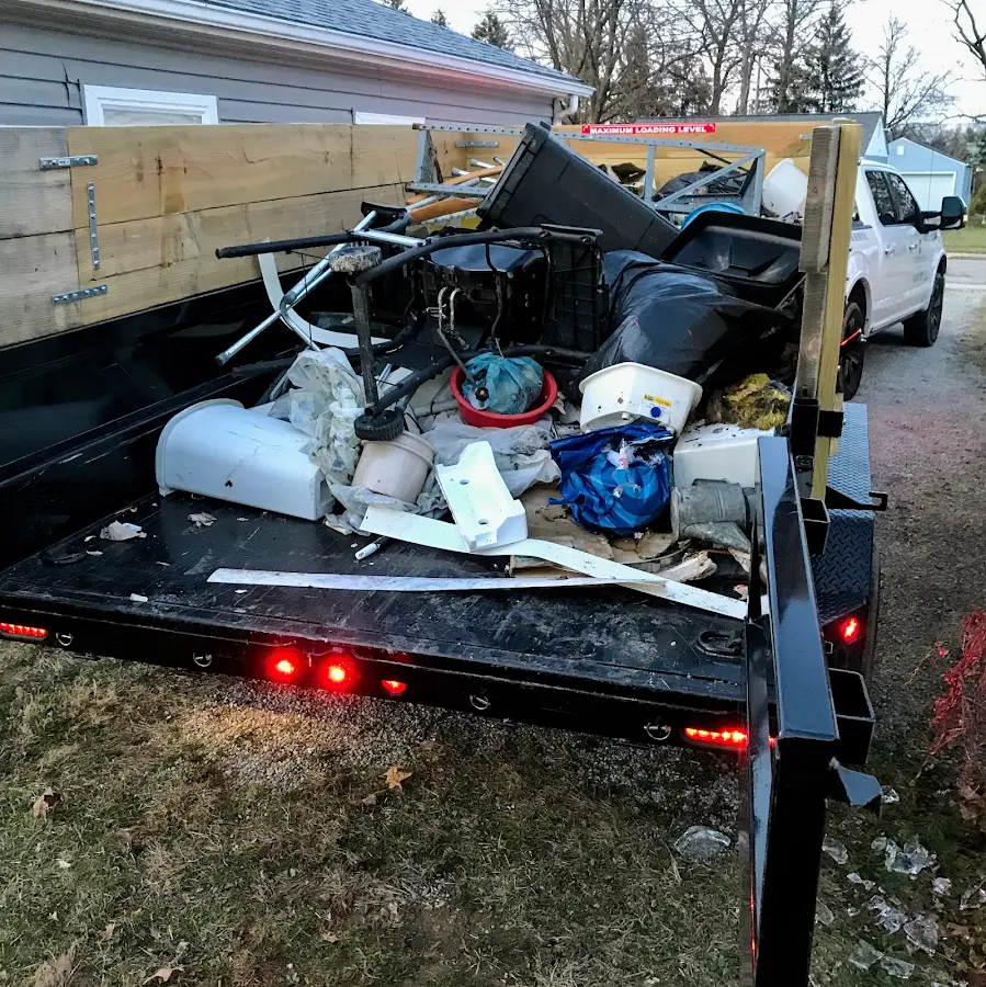 Roll-off dumpster delivered to a residential driveway in Duryea